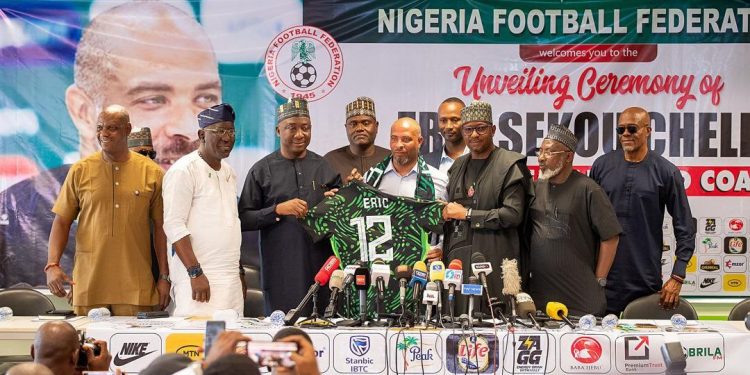 (VIDEO) OFFICIAL : NFF Unveils Eric Chelle as New Super Eagles Head Coach