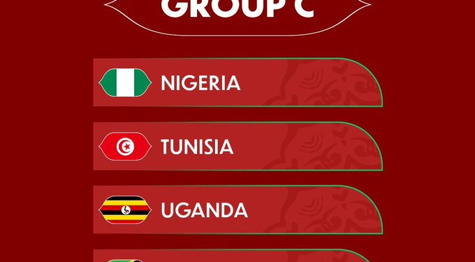BREAKING : Nigeria to Face Tunisia, Uganda, and Tanzania in 2025 AFCON