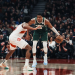 BASKETBALL : Giannis Antetokounmpo Shines with Triple-Double as Bucks Cruise Past Raptors