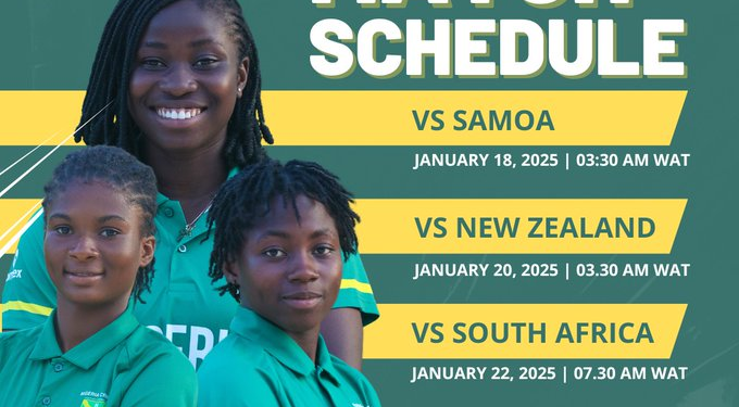 Nigeria’s Women’s U-19 Cricket Team Aims for Semi-Finals at 2025 World Cup