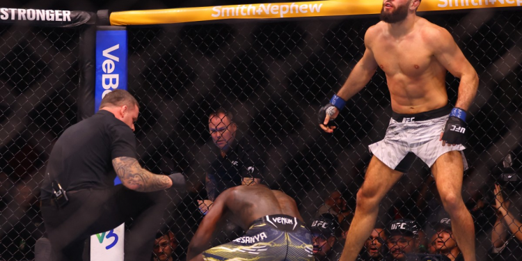 Nigerian Born Adesanya Suffers Knockout Loss to Imavov at UFC Fight Night 250