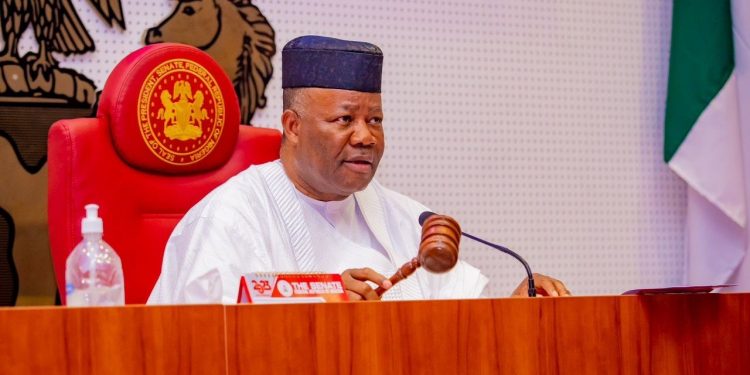 (VIDEO) ‘Akpabio Must Go’: Protesters Demand Resignation of Nigeria’s Senate President Over Sexual Harassment Allegations