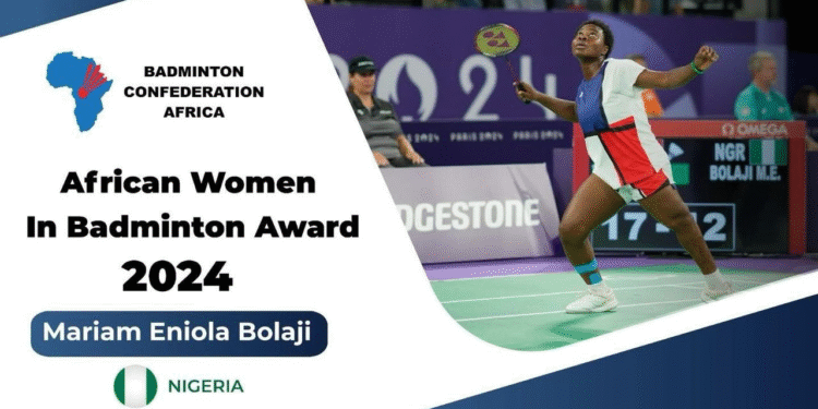 Nigeria’s Eniola Bolaji Wins 2024 African Women in Badminton Award