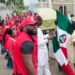 Nigeria’s (VIDEO) TUC Protests at Finance Ministry Over Unpaid Allowances