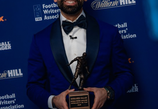 Mohamed Salah Wins 2025 Fooball Writers Association Footballer of The Year Award