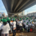 (VIDEO) Democracy Day Protest: Nigerians Gather at Ikeja Under Bridge to Demand Good Governance