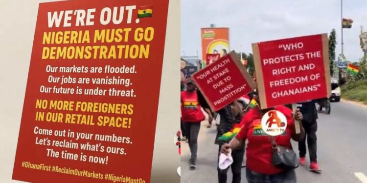 Ghanaians Protest Against Nigerians, Demand Expulsion Over Insecurity Concerns
