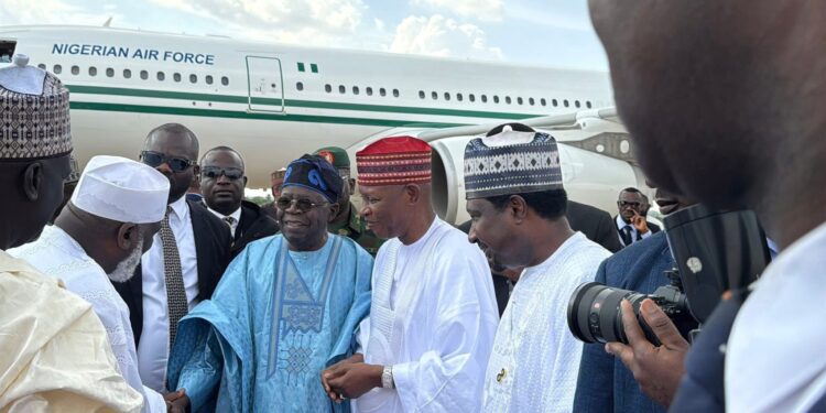 Nigeria’s President Tinubu Arrives in Kano to Pay Condolence Visit to Dantata’s Family
