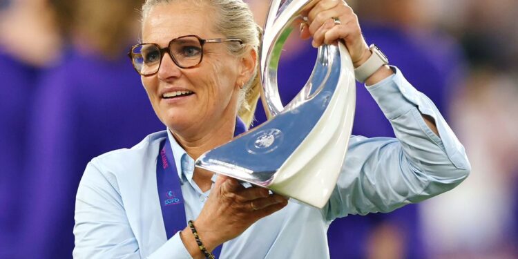 Nigerian Artist, Burna Boy Surprises England Manager at Lionesses’ Victory Party