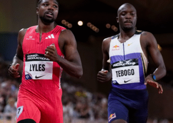 Lyles Defeats Botswana’s Tebogo in 200m at Monaco Diamond League