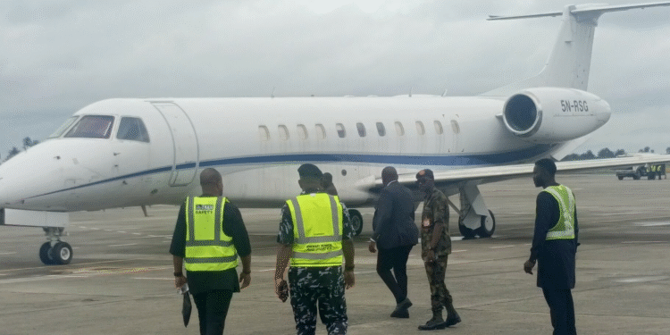 NIGERIA: Governor Fubara Arrives Port Harcourt International Airport