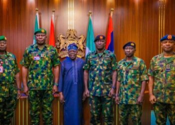 Nigeria’s President Tinubu Decorates New Service Chiefs with Ranks in Symbolic Ceremony