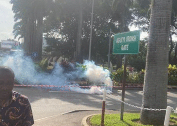 Police Disperse #ReleaseNnamdiKanuNow Protesters With Tear Gas in Abuja