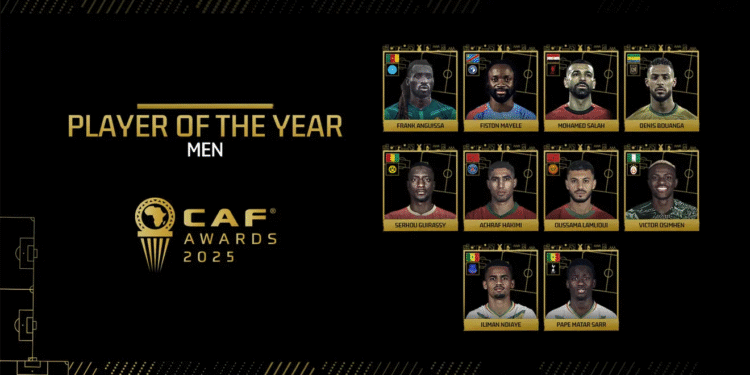 CAF Announces Nominees For 2025 Men’s Football Awards