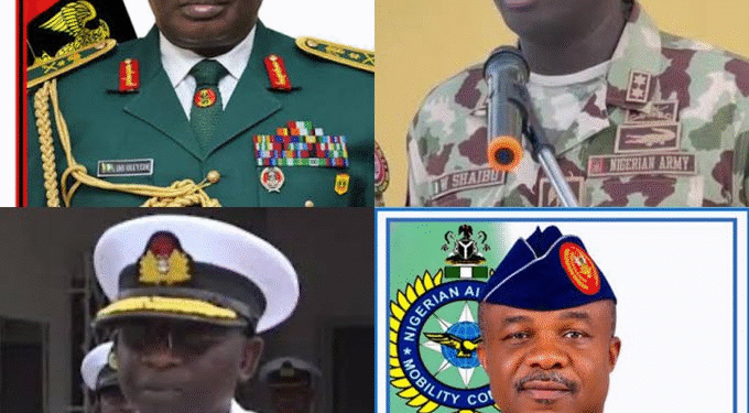 Meet Nigeria’s Newly Appointed Service Chiefs by President Tinubu