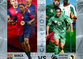 FOOTBALL : Barça Legends Set to Face African Stars in Abuja Showdown Today