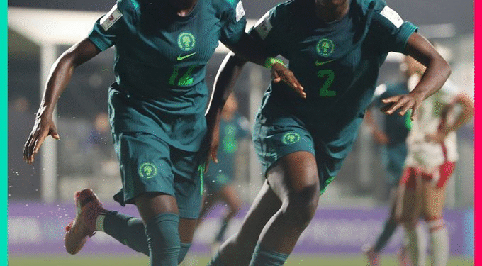 Nigeria’s Flamingos Cruise Into Round of 16 After 4-0 Win Over Samoa
