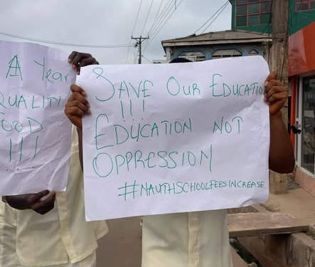 NIGERIA: NAUTH Nursing Students Protest  Fee Hike, Poor Hostel Conditions