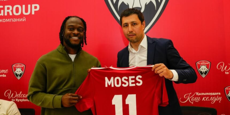 Ex Super Eagles Forward, Victor Moses Makes Kazakhstan League Debut With FC Kaisar