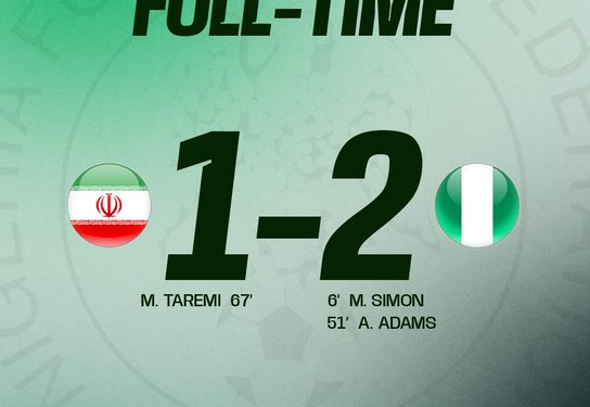 Super Eagles of Nigeria Defeat Iran 2–1 in International Friendly