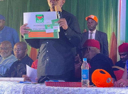 Peter Obi Officially Joins ADC, Urges Nigerians to Fight Bad Leadership