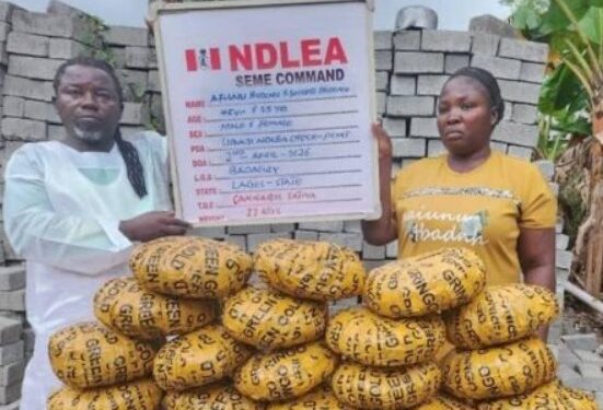 Pastor, Wife Arrested with 11kg Skunk at Seme Border