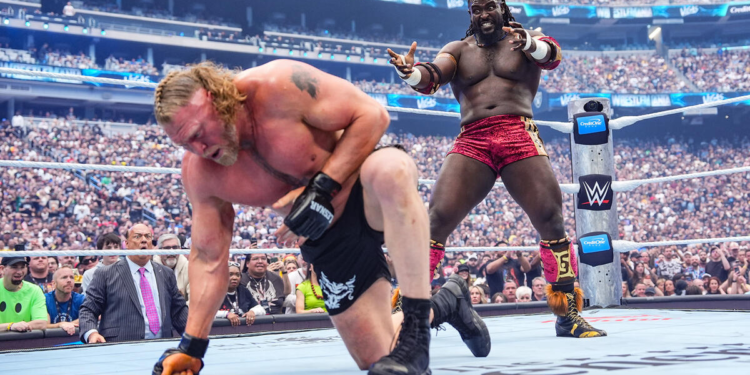 NIGERIA: Oba Femi Stuns Brock Lesnar in WrestleMania Debut Victory