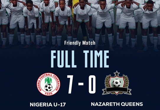 Flamingos of Nigeria Crush Nazareth Queens 7–0 Ahead of U-17 World Cup Qualifiers