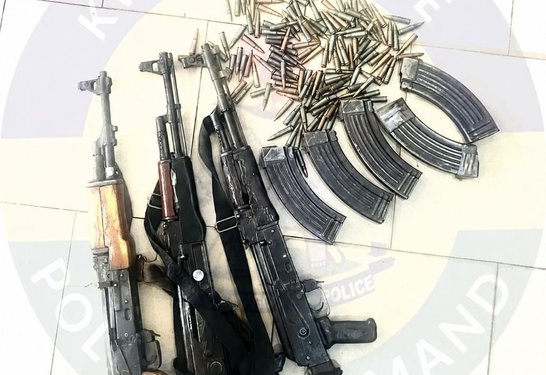 Kwara Police Arrests Two Suspected Kidnappers With AK-47 Rifles and Ammunitions