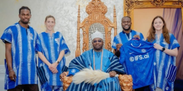 NIGERIA: Chelsea Delegation, Victor Moses Visit Oba Elegushi In Lagos