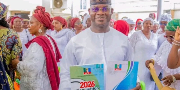 NIGERIA: Yahaya Bello Picks APC Nomination Form For Kogi Central Senatorial Race