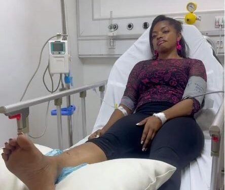 (VIDEO) Nollywood Star Omeche Oko Hospitalised After On-Set Motorcycle Stunt Goes Wrong