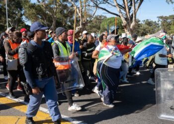 SOUTH AFRICA : Tensions Rise As Anti-Immigration Protesters March In Kwa-Thema