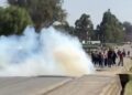 Teargas in Nanyuki as Kenyans Protest U.S. Ebola Quarantine Base at Laikipia Air Base
