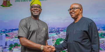 (VIDEO) 2027 Build-Up: Peter Obi Shows Up for Makinde’s Abuja Campaign Office Launch